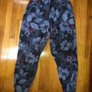 VS PINK floral sweat pants